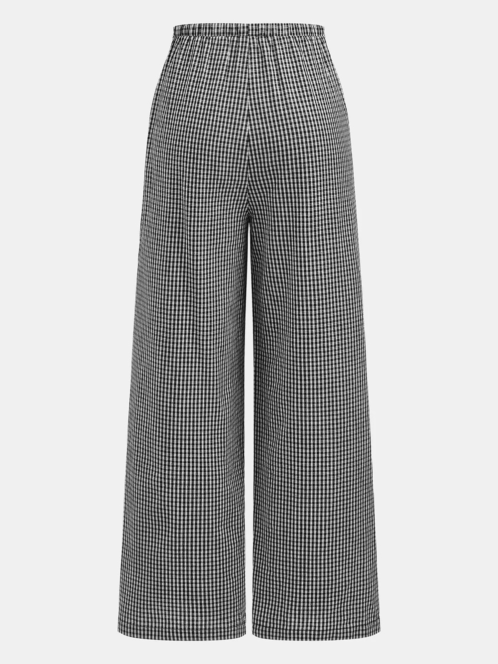 Gingham Lace-Up Sleeveless Top & Pants Set - Picture 7 of 9